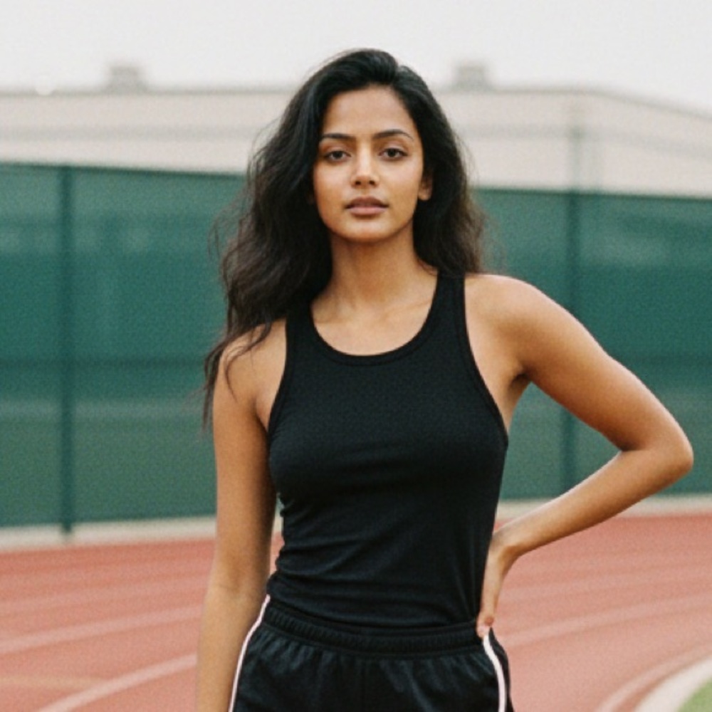 Ideology Black Athletic Tank Top